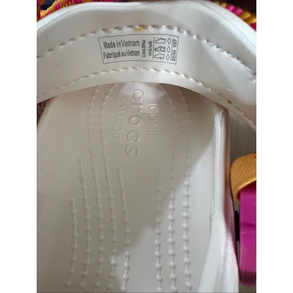 Crocs Hiker Xscape Festival Platform Sandals White Pink Women Size 6 Open Toe - Picture 10 of 14